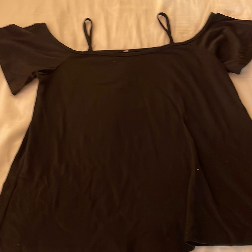 Black off the shoulder top